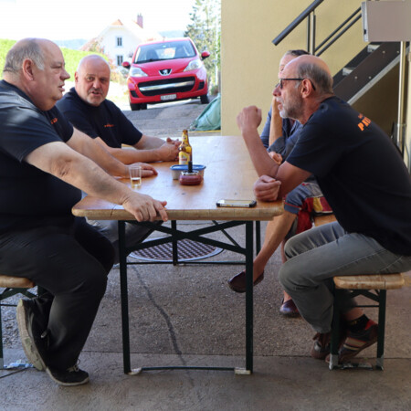 Petite pause du staff, bien méritée